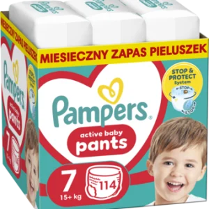 PAMPERS Pants pieluchomajtki rozm7 15kg 114 szt