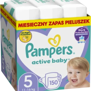 PAMPERS Active Baby pieluchy 11 16kg rozmiar 5 150 szt