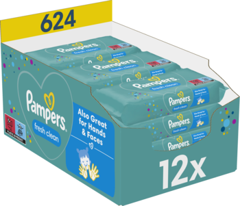 PAMPERS Fresh Clean chusteczki nawilzane dla dzieci 624 szt