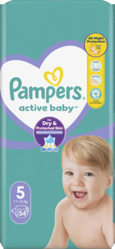 PAMPERS Active Baby pieluchy 5 11 16 kg 54 szt