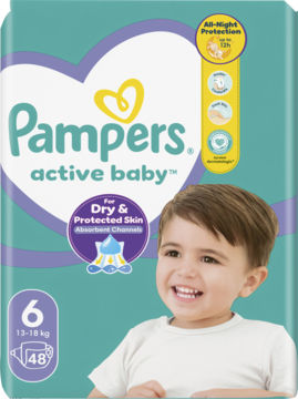 PAMPERS Active Baby pieluchy 6 13 18 kg 48 szt