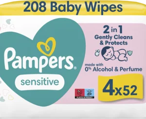 PAMPERS Sensitive chusteczki nawilzane dla dzieci 4 x 52 szt